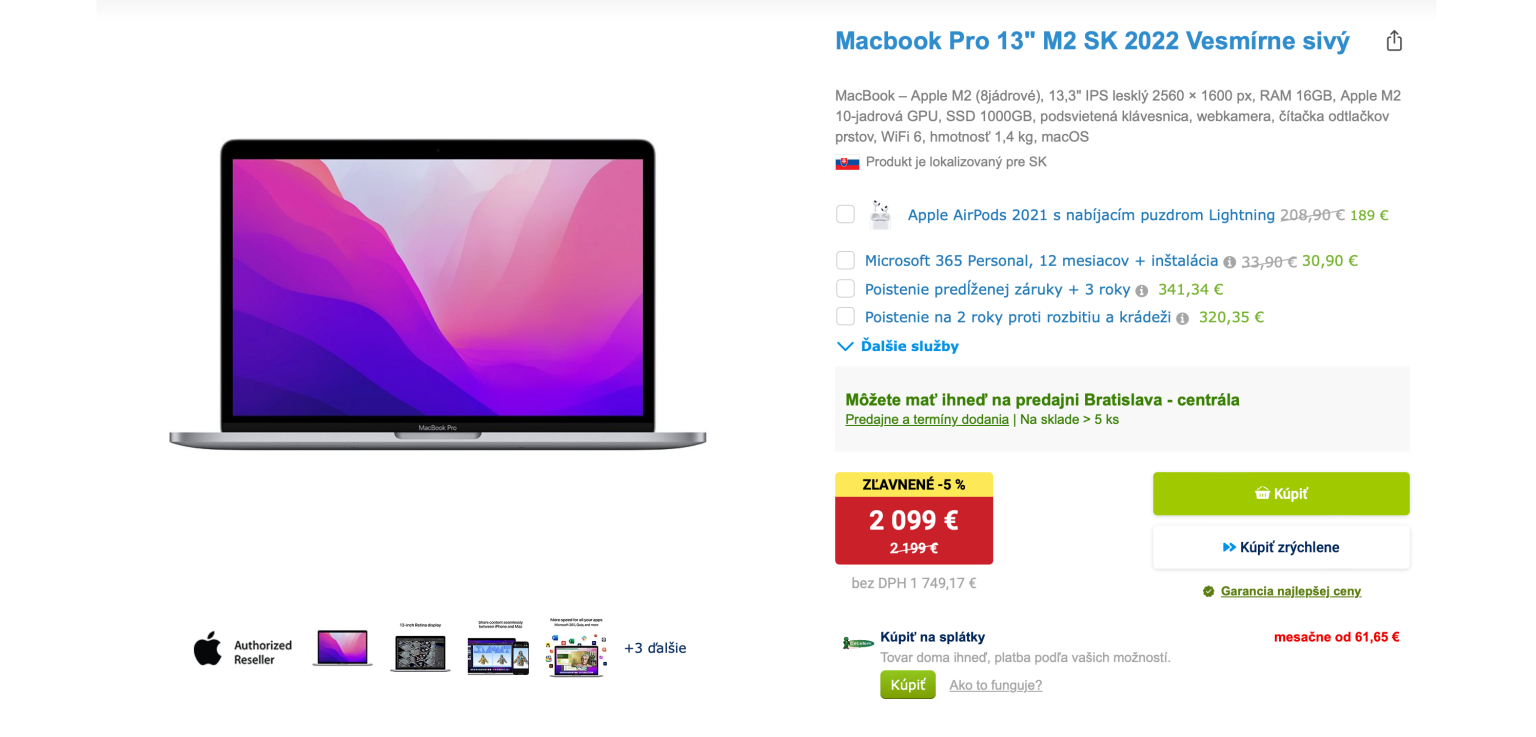 macbook pro 13 m2